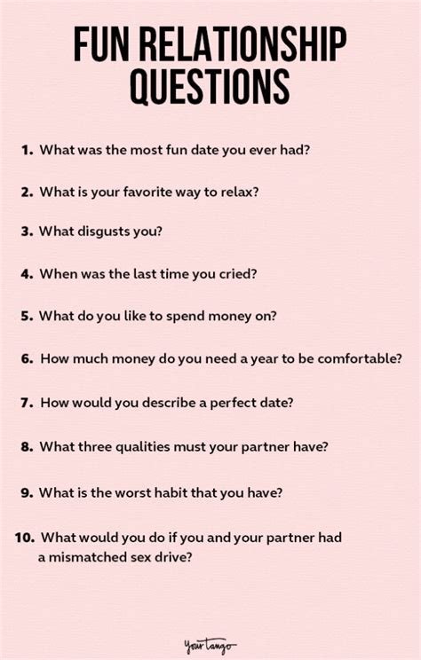 dating get to know each other questions